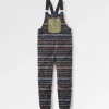 Ace Recycled Polar Fleece Dungarees - Mountain Geo Multi