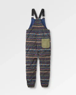 Ace Recycled Polar Fleece Dungarees - Mountain Geo Multi