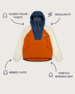 Alexander Polaire à Capuche Recyclé - Orange Lever de Soleil