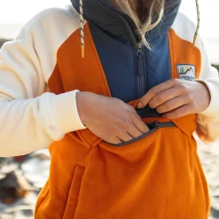 Alexander Polaire à Capuche Recyclé - Orange Lever de Soleil