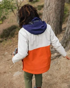 Anorak Imperméable Recyclé Skyline - Orange Brûlé/Bouleau
