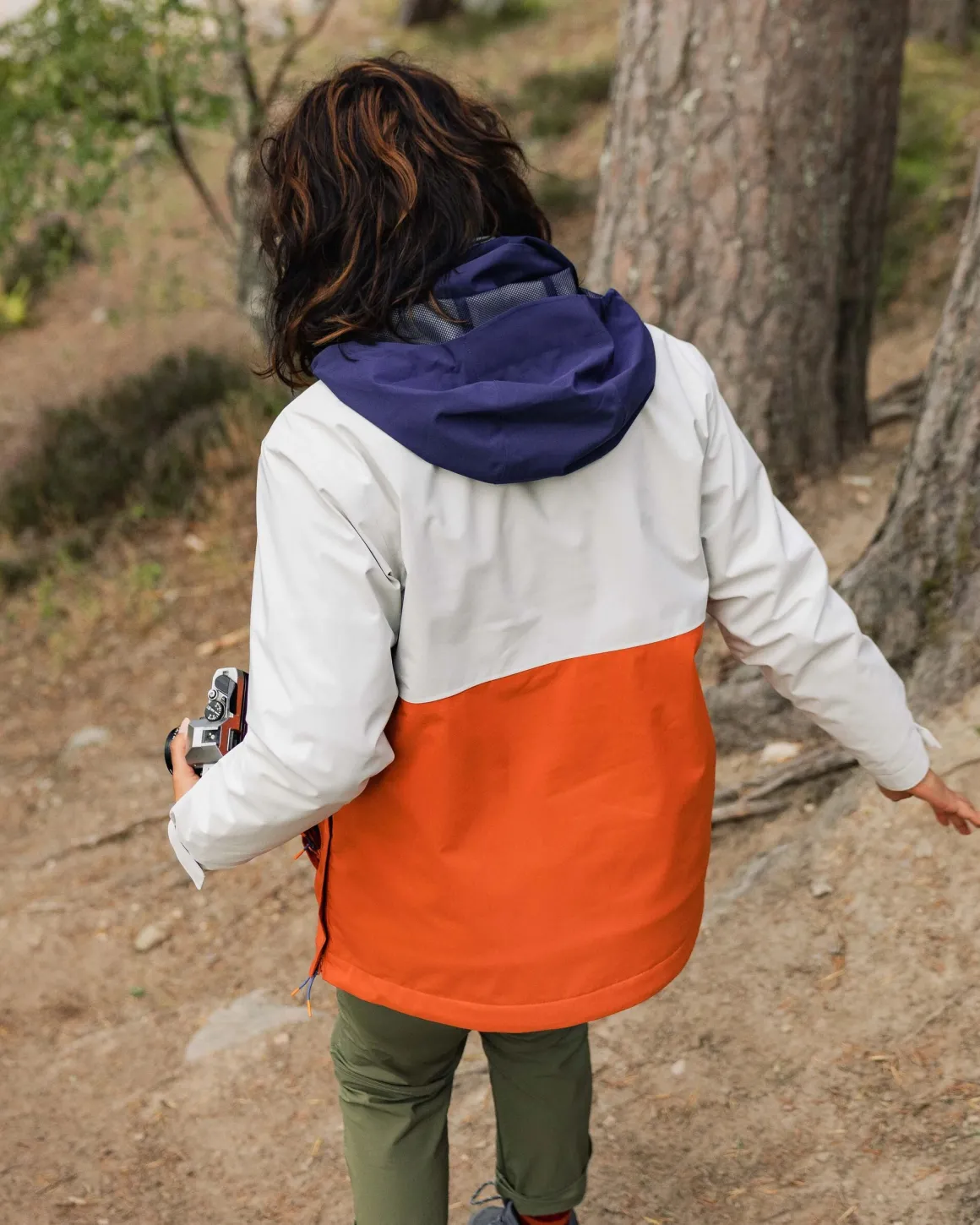 Anorak Imperméable Recyclé Skyline - Orange Brûlé/Bouleau