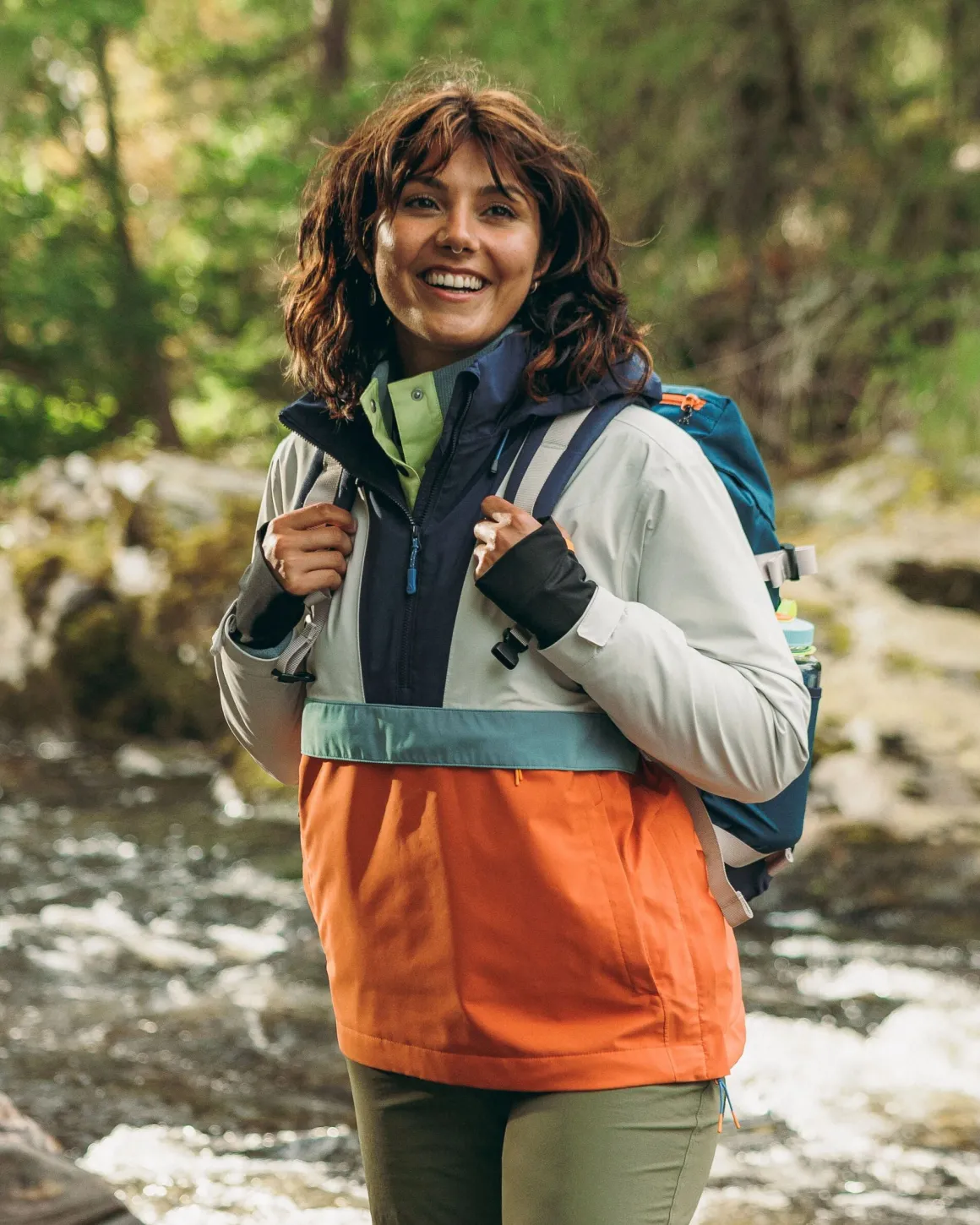 Anorak Imperméable Recyclé Skyline - Orange Brûlé/Bouleau