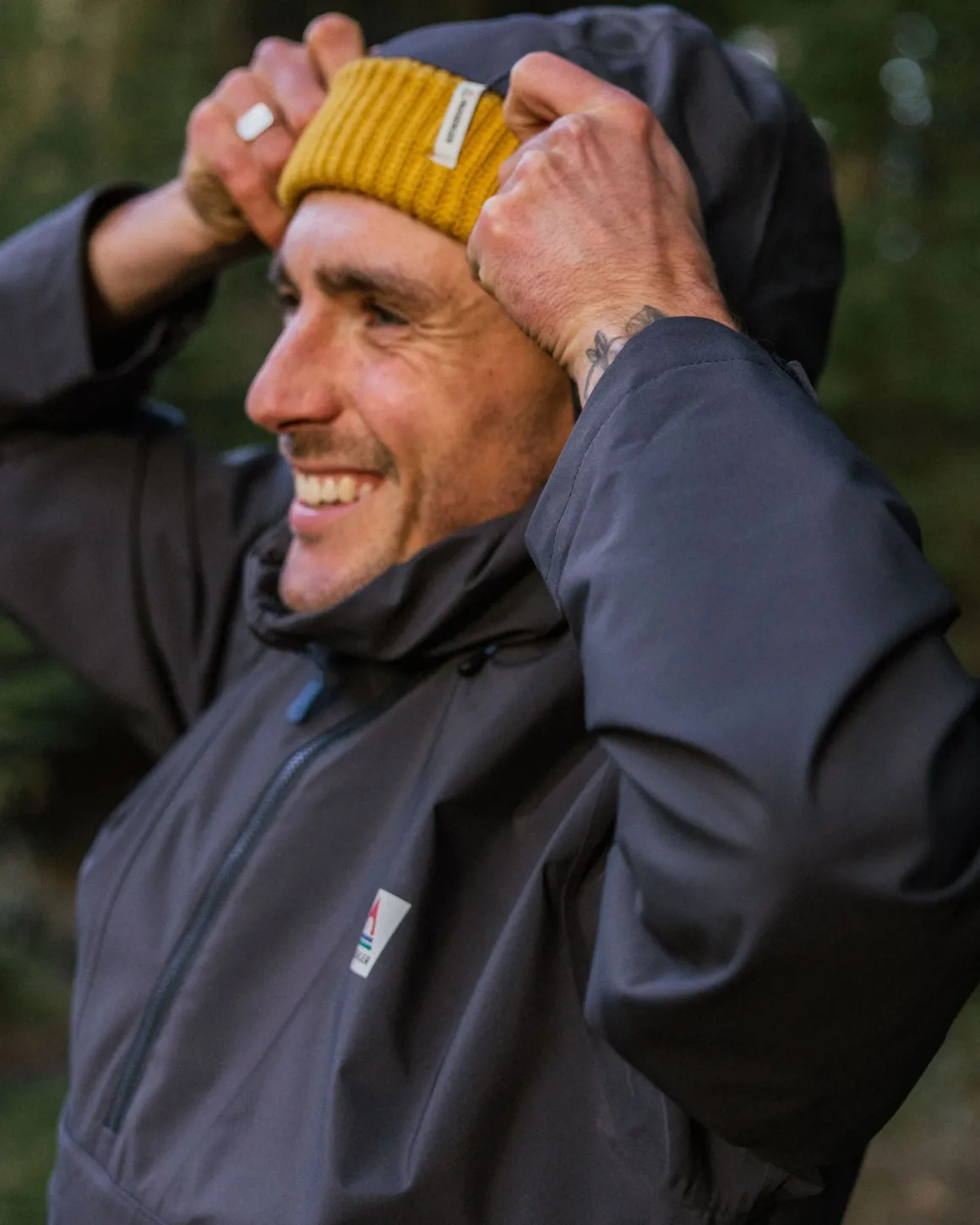 Anorak Imperméable Recyclé Diablo - Noir Délavé