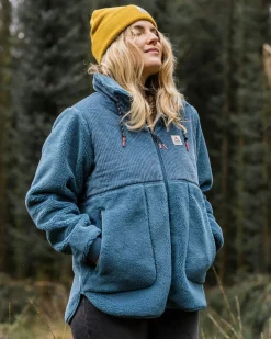 Awaken Recycled Deep-Pile Sherpa Fleece - Bleu Lavé