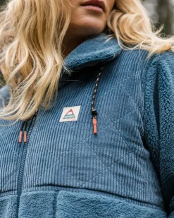 Awaken Recycled Deep-Pile Sherpa Fleece - Bleu Lavé