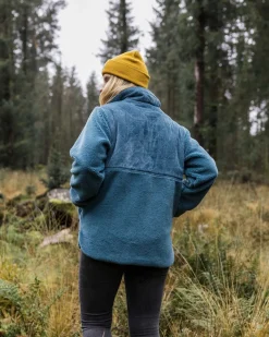 Awaken Recycled Deep-Pile Sherpa Fleece - Bleu Lavé
