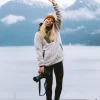 Beaumont Sherpa Recyclé à Capuche en Polaire - Blanc Vintage