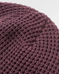 Bonnet en gaufre double couche recyclé Moss - Deep Plum
