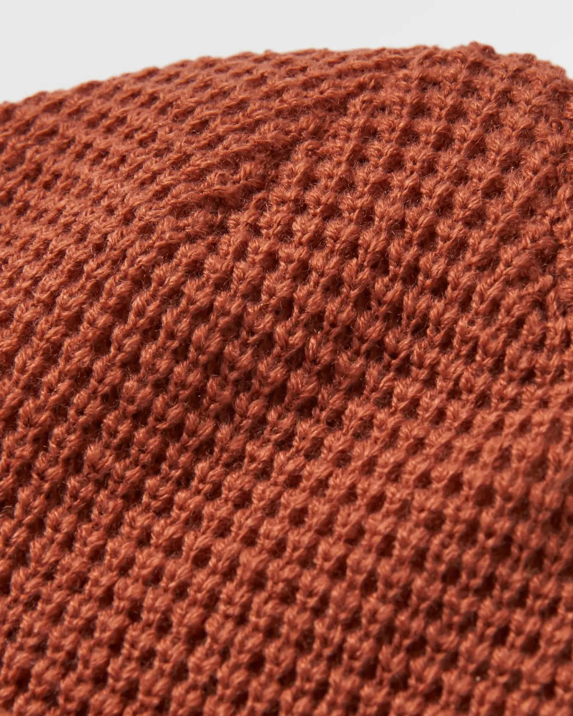 Bonnet en maille gaufrée recyclée double couche Moss - Baked Clay