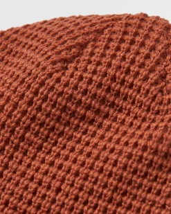 Bonnet en maille gaufrée recyclée double couche Moss - Baked Clay