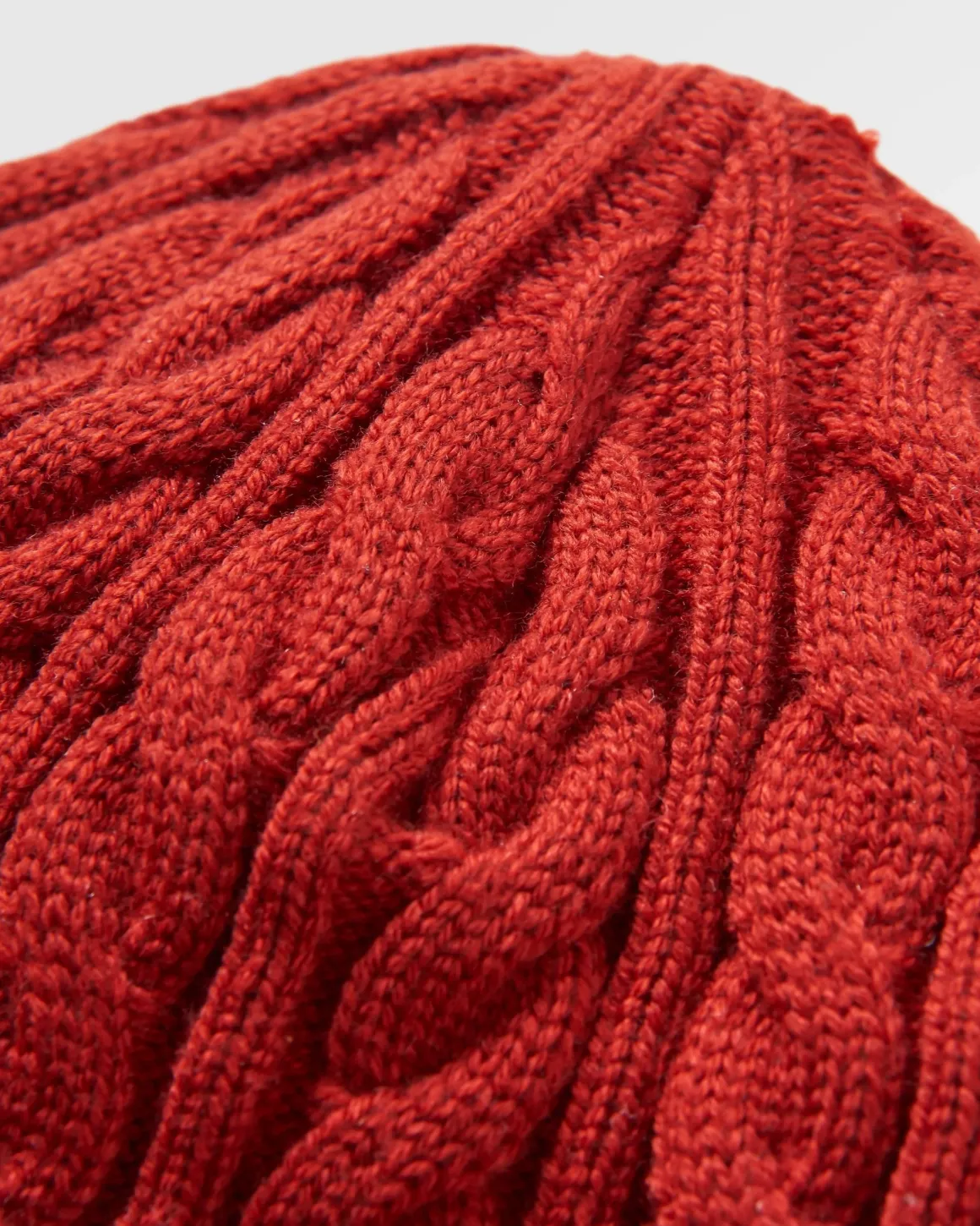 Bonnet en maille torsadée recyclée Fireside - Rouge Ocre