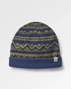 Bonnet en polaire recyclée Set Off - Mountain Geo Khaki/Rich Navy