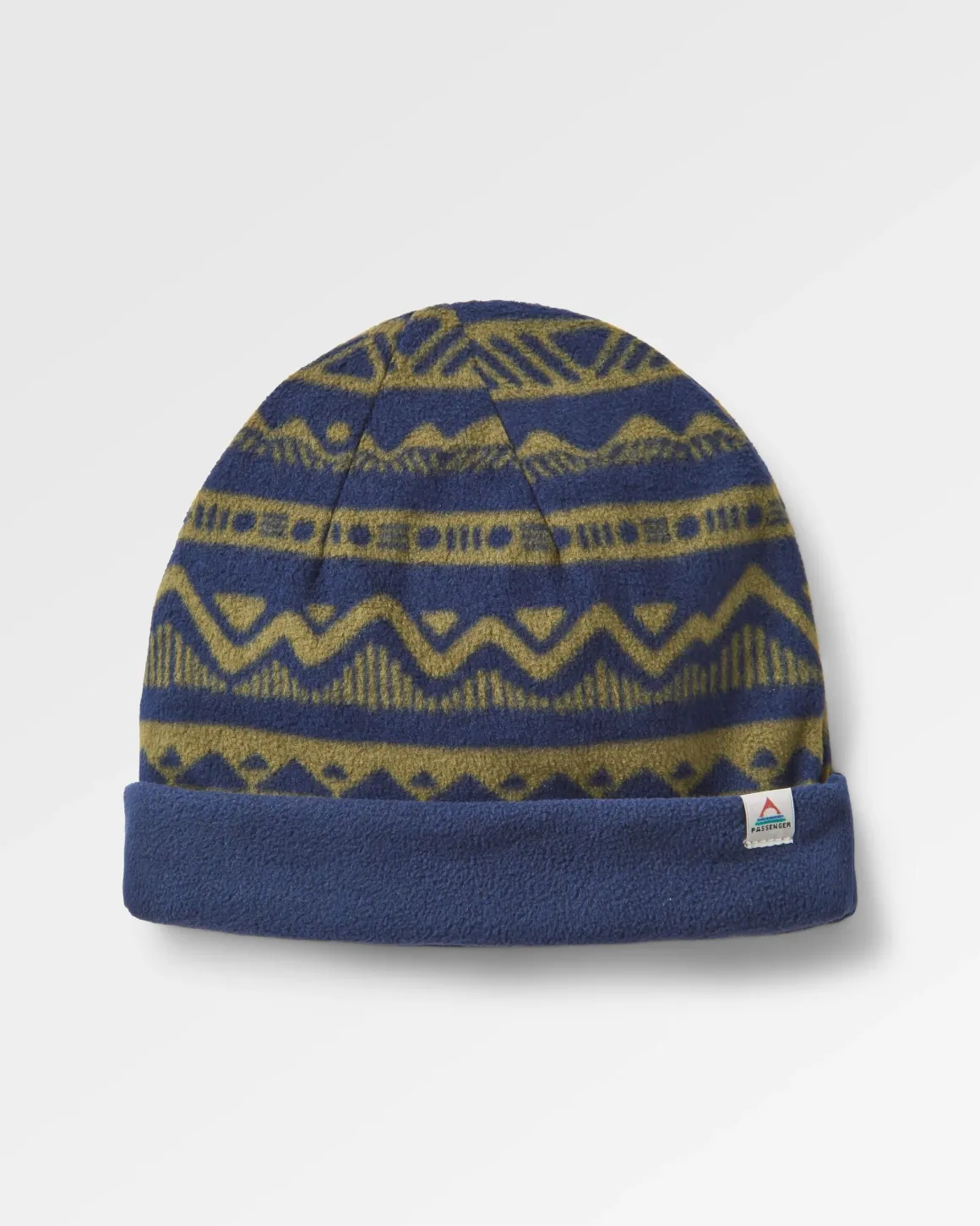 Bonnet en polaire recyclée Set Off - Mountain Geo Khaki/Rich Navy