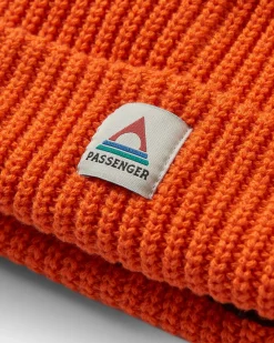 Bonnet recyclé doublé polaire Beechwood - Orange brûlé