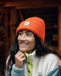 Bonnet recyclé doublé polaire Beechwood - Orange brûlé