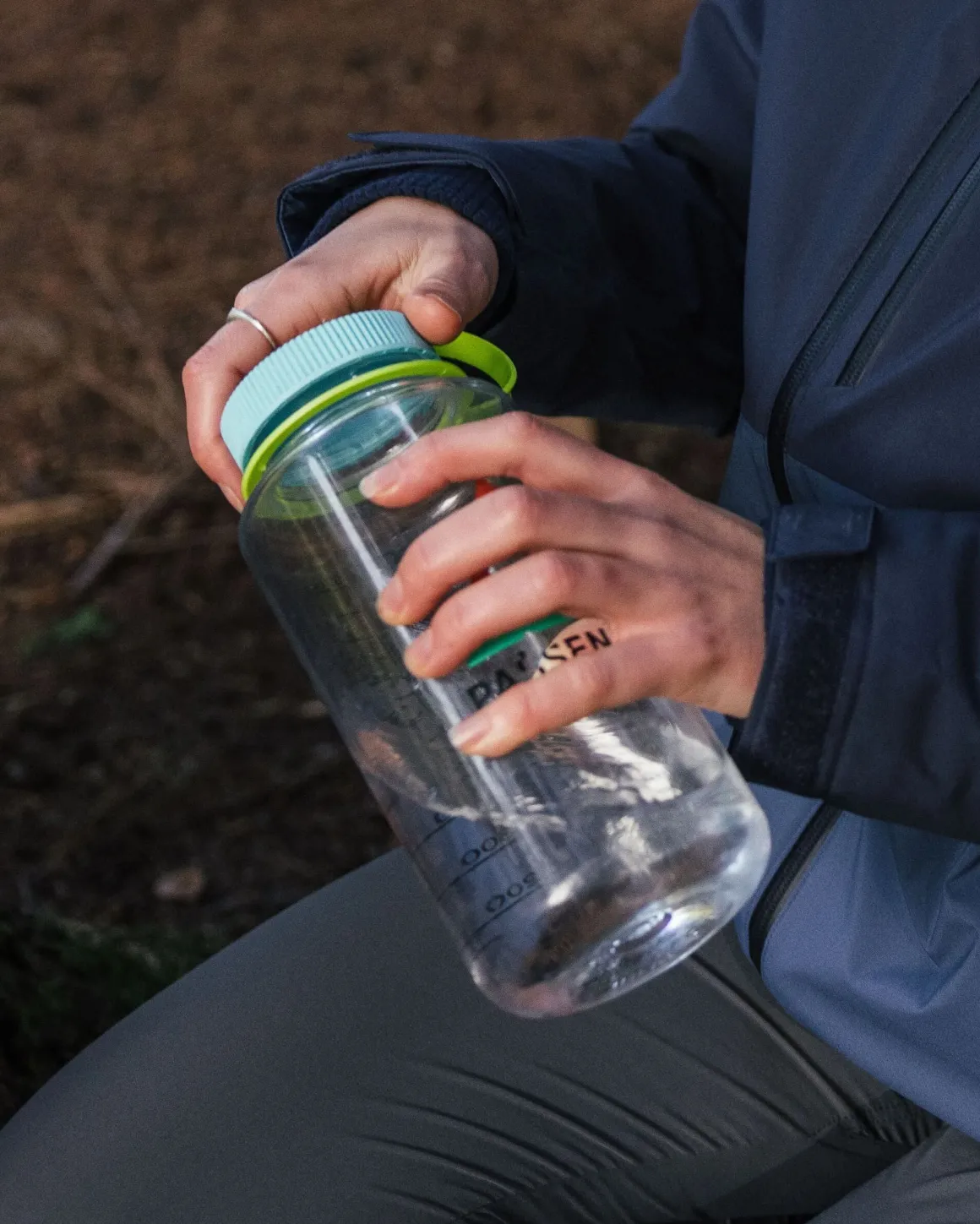 Bouteille d'eau Nalgene à large goulot 1L - Transparent - Transparent