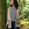Cardigan à capuche tricoté recyclé Snoozle - Avoine