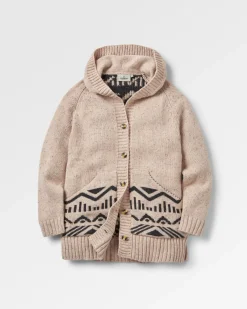 Cardigan à capuche tricoté recyclé Snoozle - Avoine