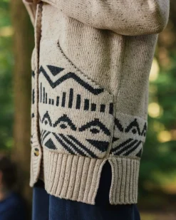 Cardigan à capuche tricoté recyclé Snoozle - Avoine