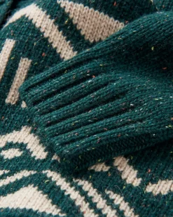 Cardigan à capuche tricoté recyclé Snoozle - Rain Forest