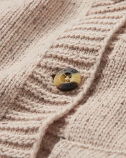 Cardigan à capuche tricoté recyclé Snoozle - Avoine