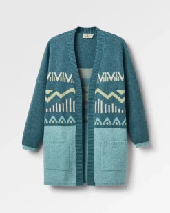 Cardigan Tricoté Recyclé en Ortie - Arctique