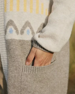 Cardigan Tricoté Recyclé en Ortie - Bouleau