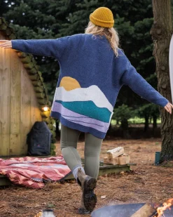 Cardigan Tricoté Recyclé Vista - Denim Foncé