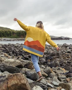 Cardigan Tricoté Recyclé Vista - Ambre Doré