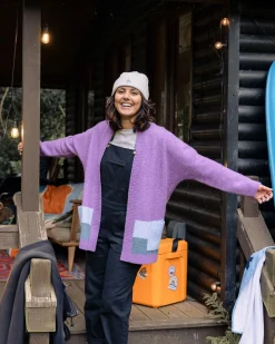 Cardigan Tricoté Recyclé Vista - Rhubarbe