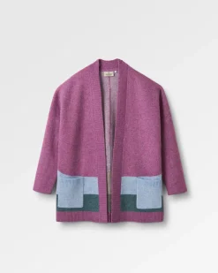 Cardigan Tricoté Recyclé Vista - Rhubarbe
