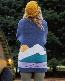 Cardigan Tricoté Recyclé Vista - Denim Foncé
