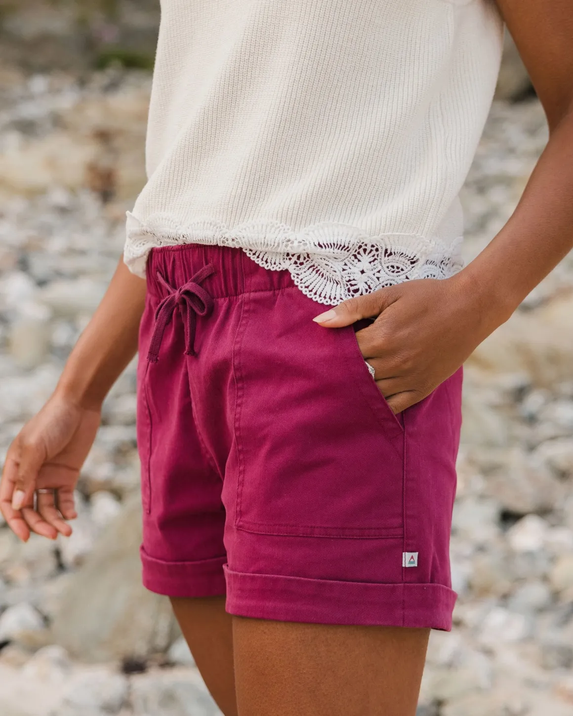 Carriso Short en Coton Bio - Cranberry