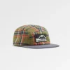 Casquette 5 panneaux en flanelle recyclée Fixie - Khaki Check