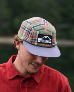Casquette 5 panneaux en flanelle recyclée Fixie - Khaki Check