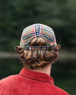 Casquette 5 panneaux en flanelle recyclée Fixie - Khaki Check
