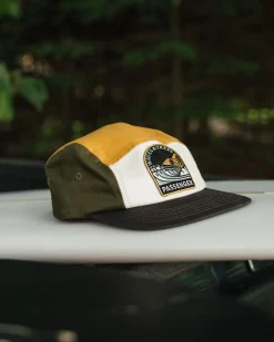Casquette 5 Panneaux Recyclée Waves u0026 Trees - Kaki