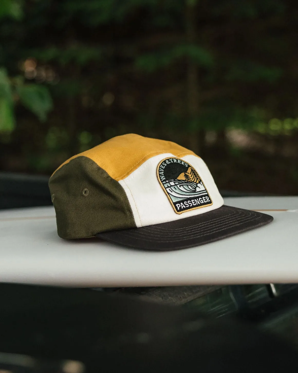 Casquette 5 Panneaux Recyclée Waves u0026 Trees - Kaki