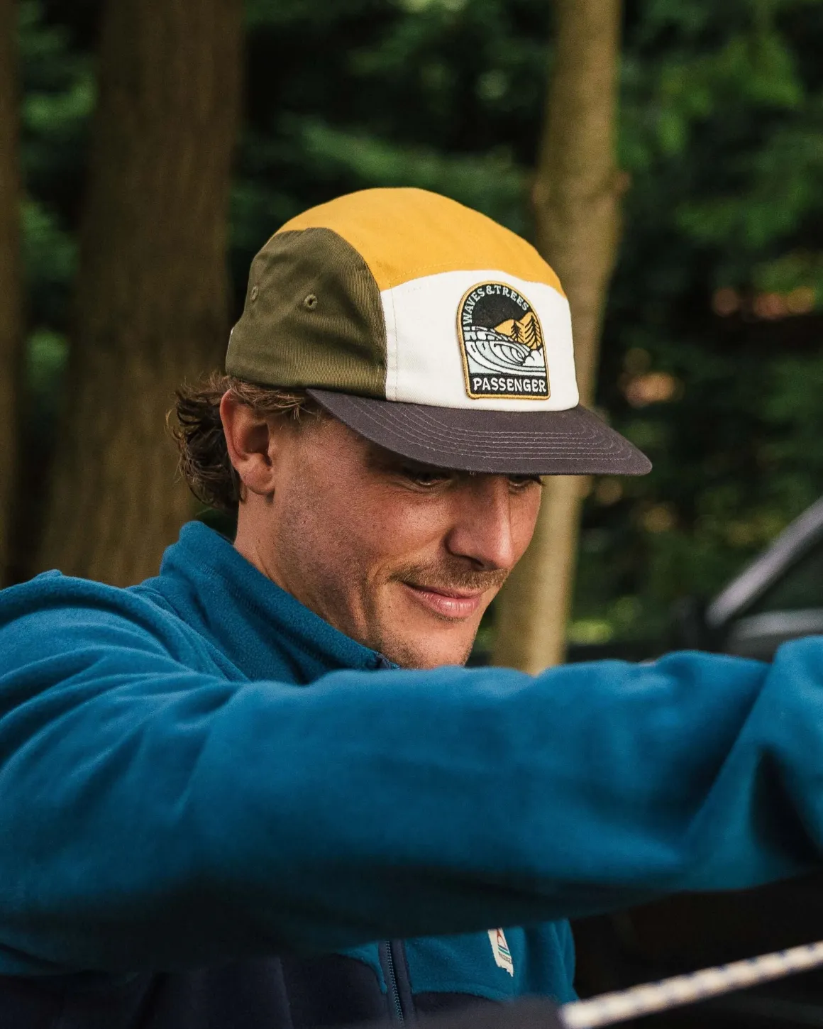 Casquette 5 Panneaux Recyclée Waves u0026 Trees - Kaki