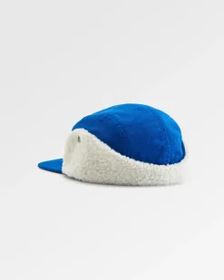 Chapeau en coton recyclé doublé sherpa - Bleu Azur