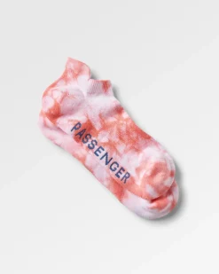Chaussettes de Sport Bio - Tie Dye Coquille Rose