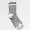 Chaussettes en Côtes Biologiques de Poids Moyen - Gris Chiné