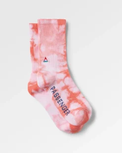 Chaussettes mi-épaisseur bio - Tie Dye Shell Pink