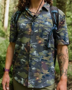 Chemise Active Recyclée 365 - Palm Camo Abricot