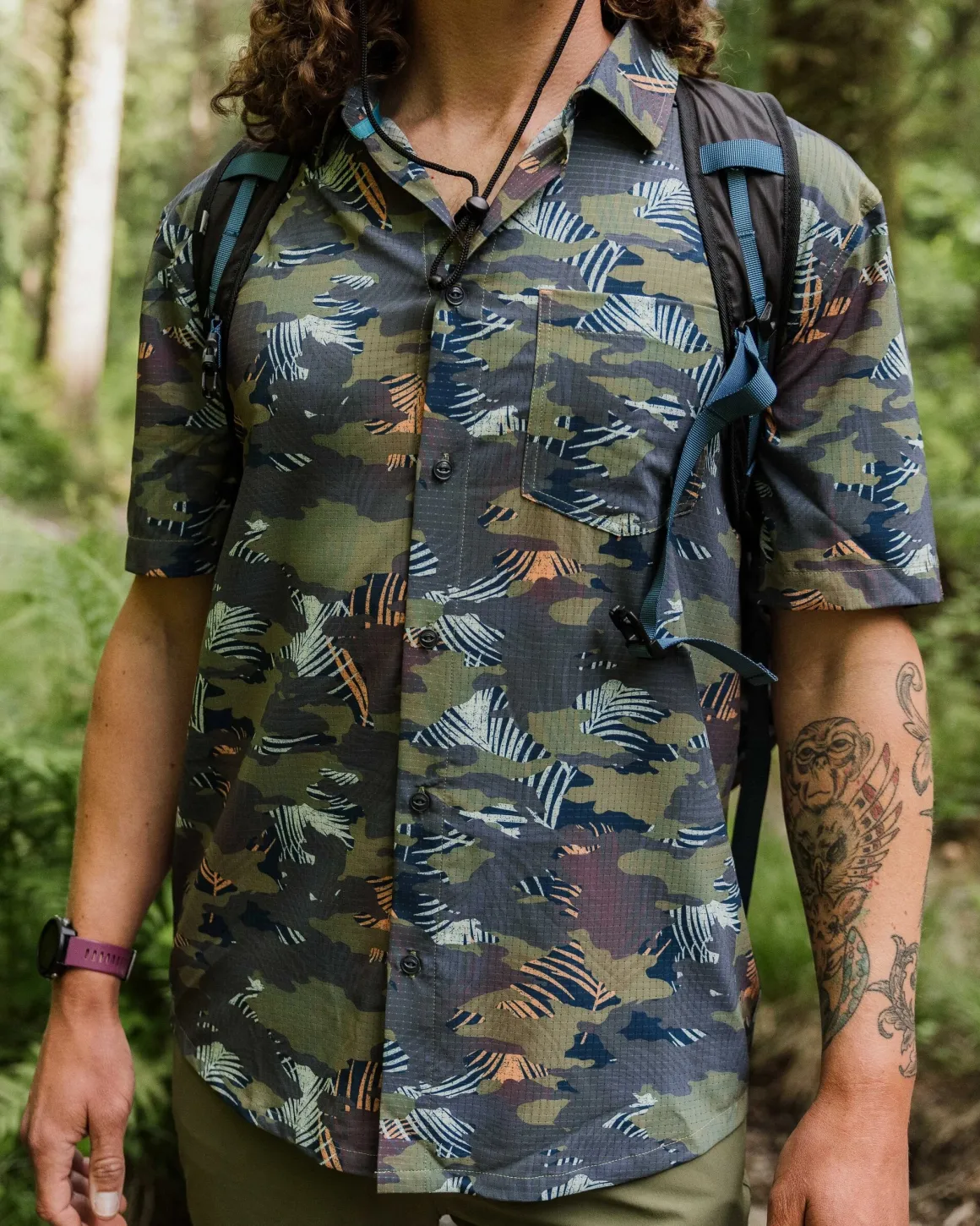 Chemise Active Recyclée 365 - Palm Camo Abricot