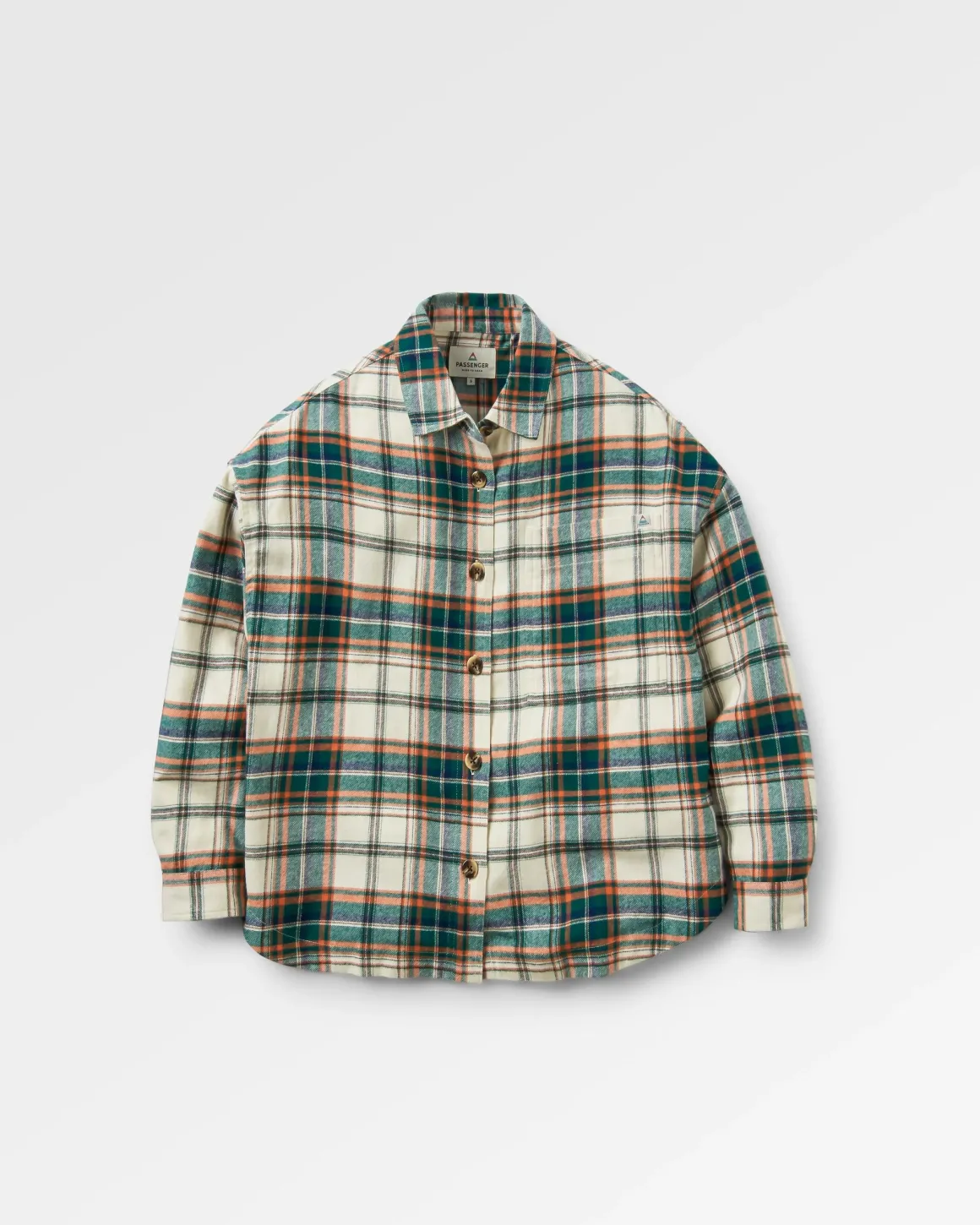 Chemise bio à manches longues Rootsy - Birch/Rain Forest Check