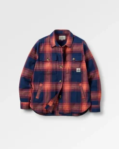 Chemise bio à manches longues Stella - Rich Navy/ Red Ochre Check