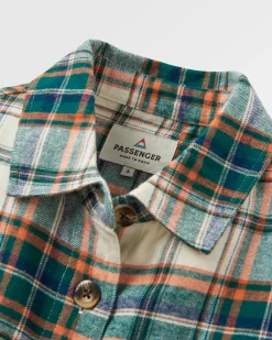 Chemise bio à manches longues Rootsy - Birch/Rain Forest Check