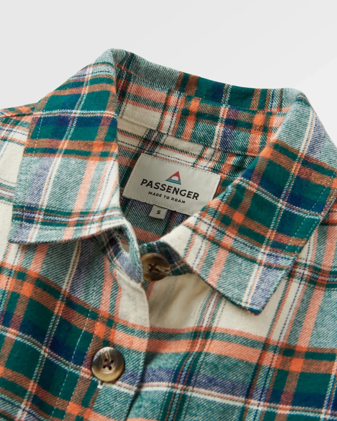 Chemise bio à manches longues Rootsy - Birch/Rain Forest Check